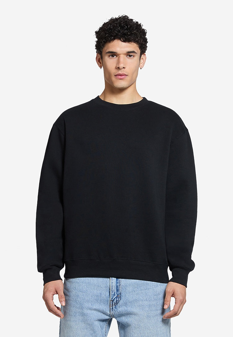 Men Black Crew Sweatshirt