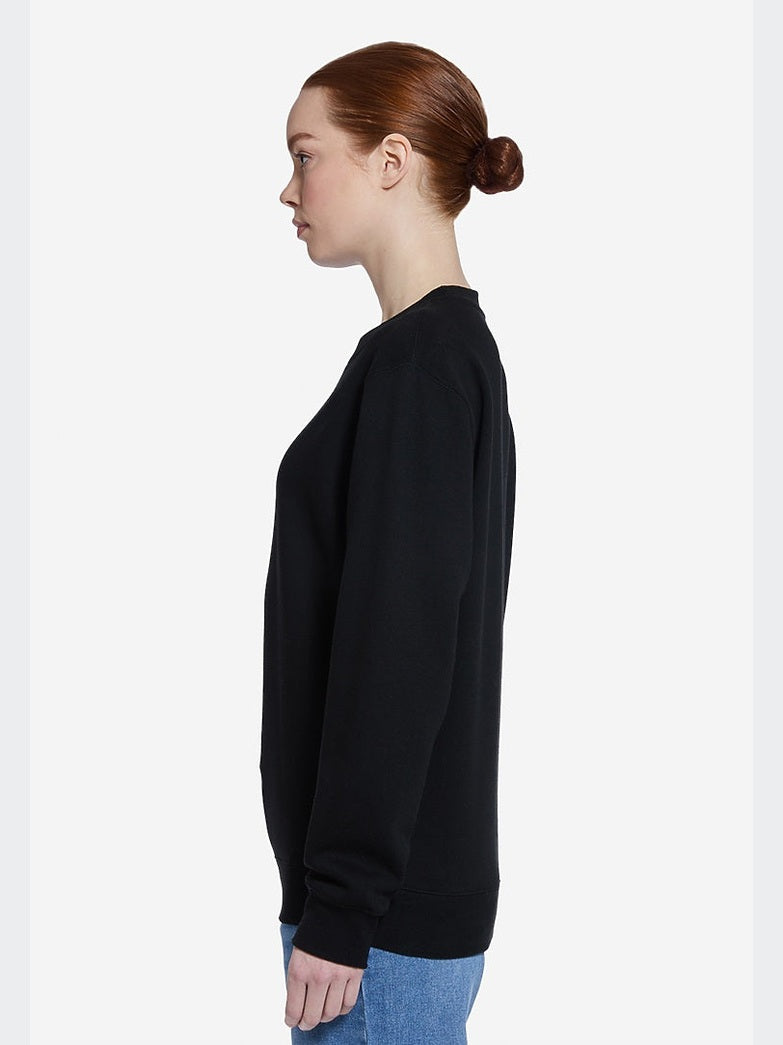 Women Black fleece Sweatshirt ultra comfort cozy fleece urban style in trend uk sweatshirt