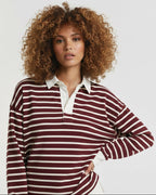 ladies women golfer fashion stripe polo shirt in demand rugby ladies polo urban polo