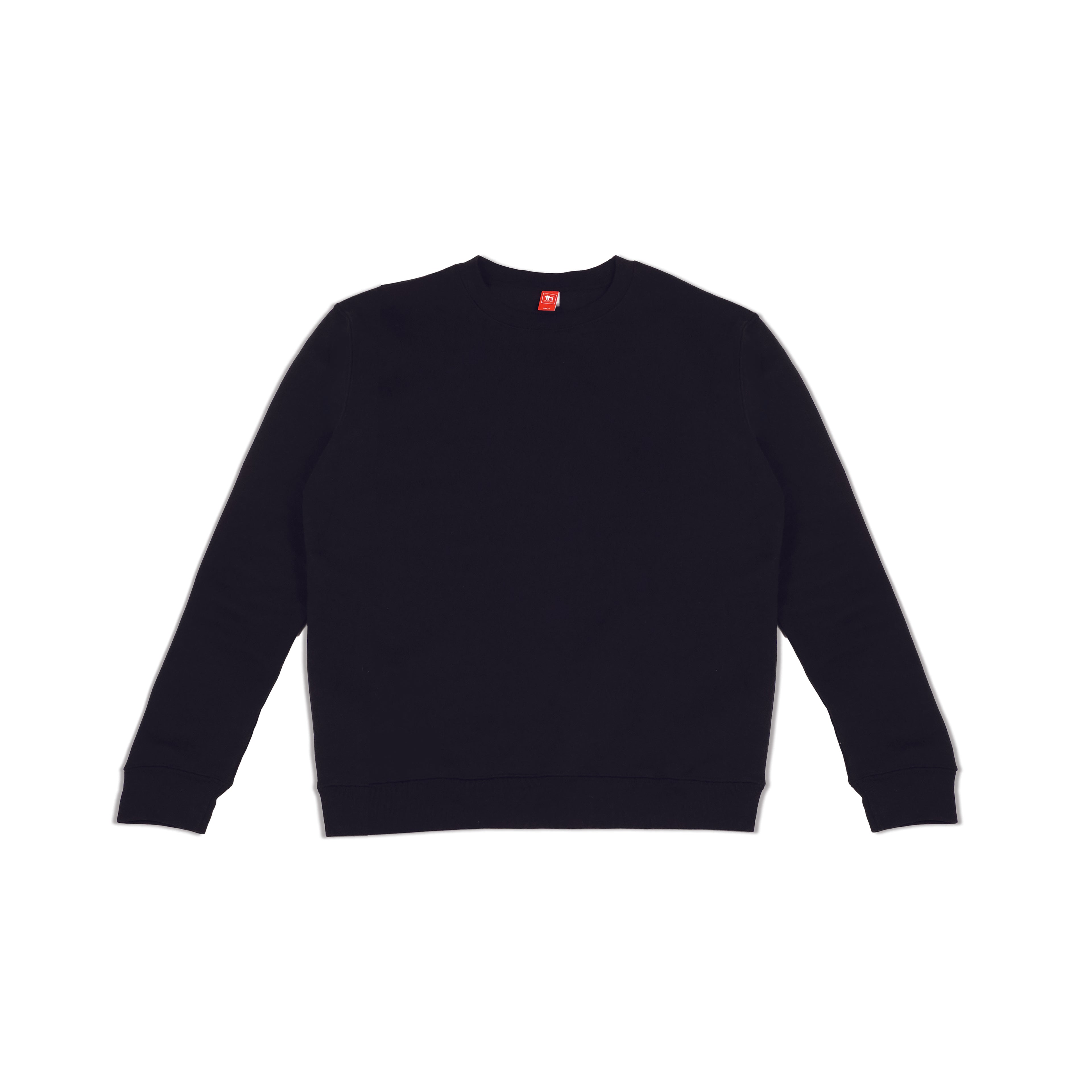 Black Crewneck Sweatshirt for Men - Comfortable Urban Fleece Design