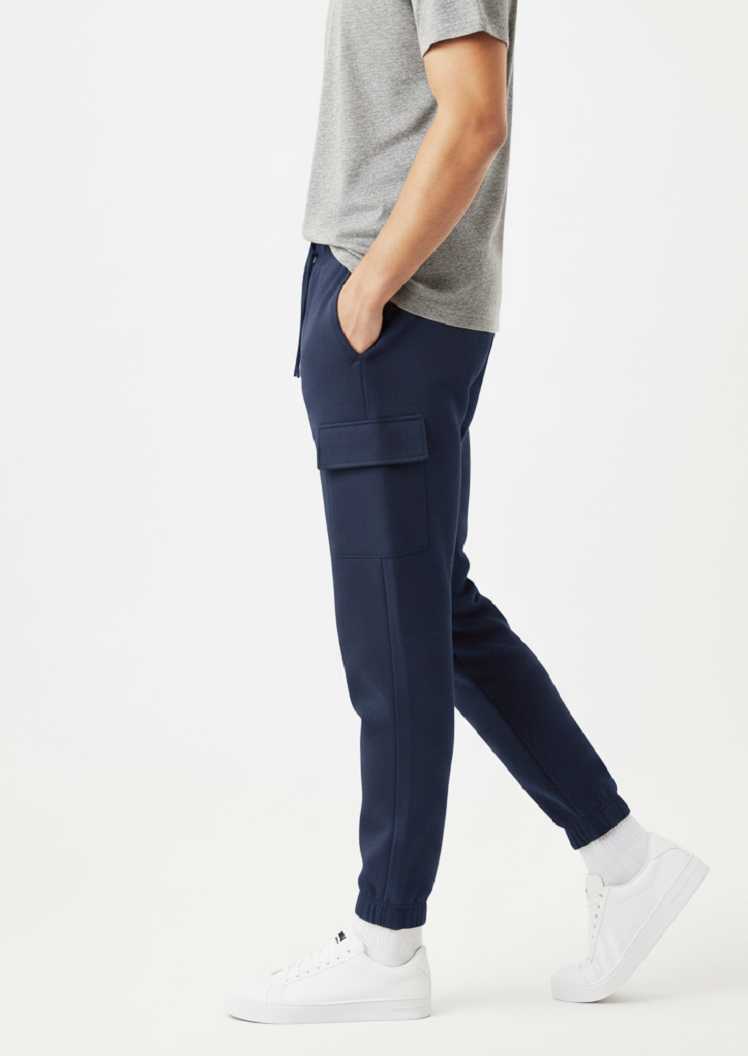 Men's Grey charcoal Cargo Fleece Joggers for Ultimate Comfort and Style