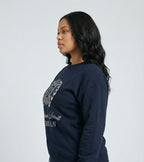 Navy Embroidery Michingan Sweatshirt