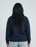 Navy Embroidery Michingan Sweatshirt