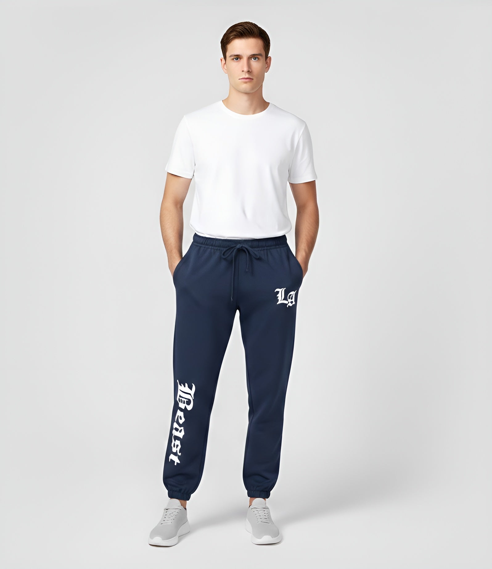 LA BEAST Men's Navy Fleece Jogger
