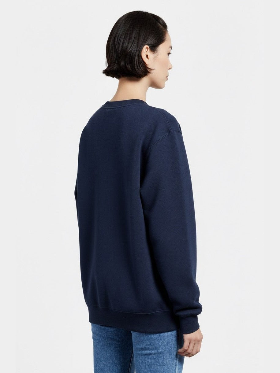 Women Navy fleece Sweatshirt ultra comfort cozy fleece urban style in trend uk sweatshirt