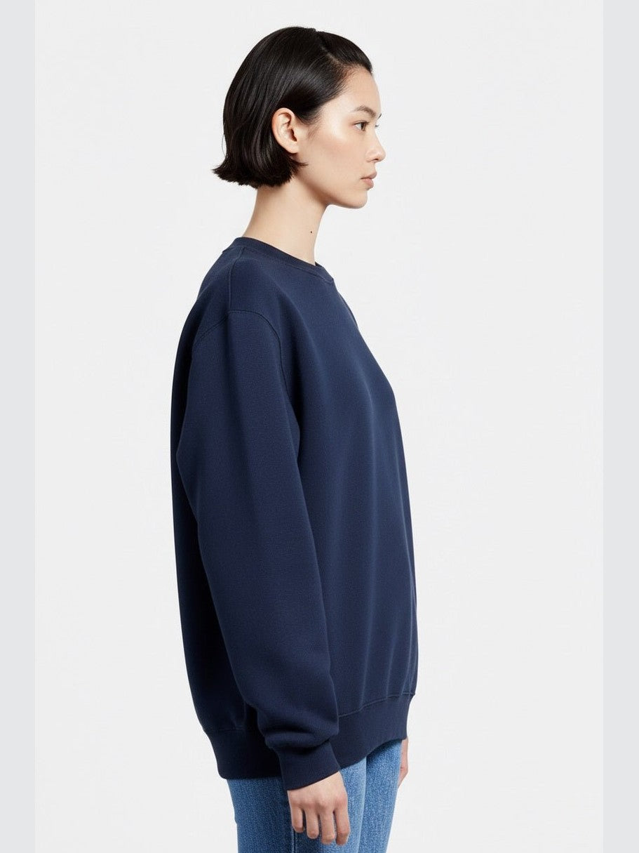 Women Navy fleece Sweatshirt ultra comfort cozy fleece urban style in trend uk sweatshirt