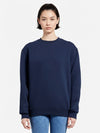 Women Navy fleece Sweatshirt ultra comfort cozy fleece urban style in trend uk sweatshirt