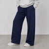 navy fleece wide leg cusper comfort trouser uk delivery