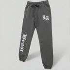 LA BEAST Men's Dark grey Fleece Jogger