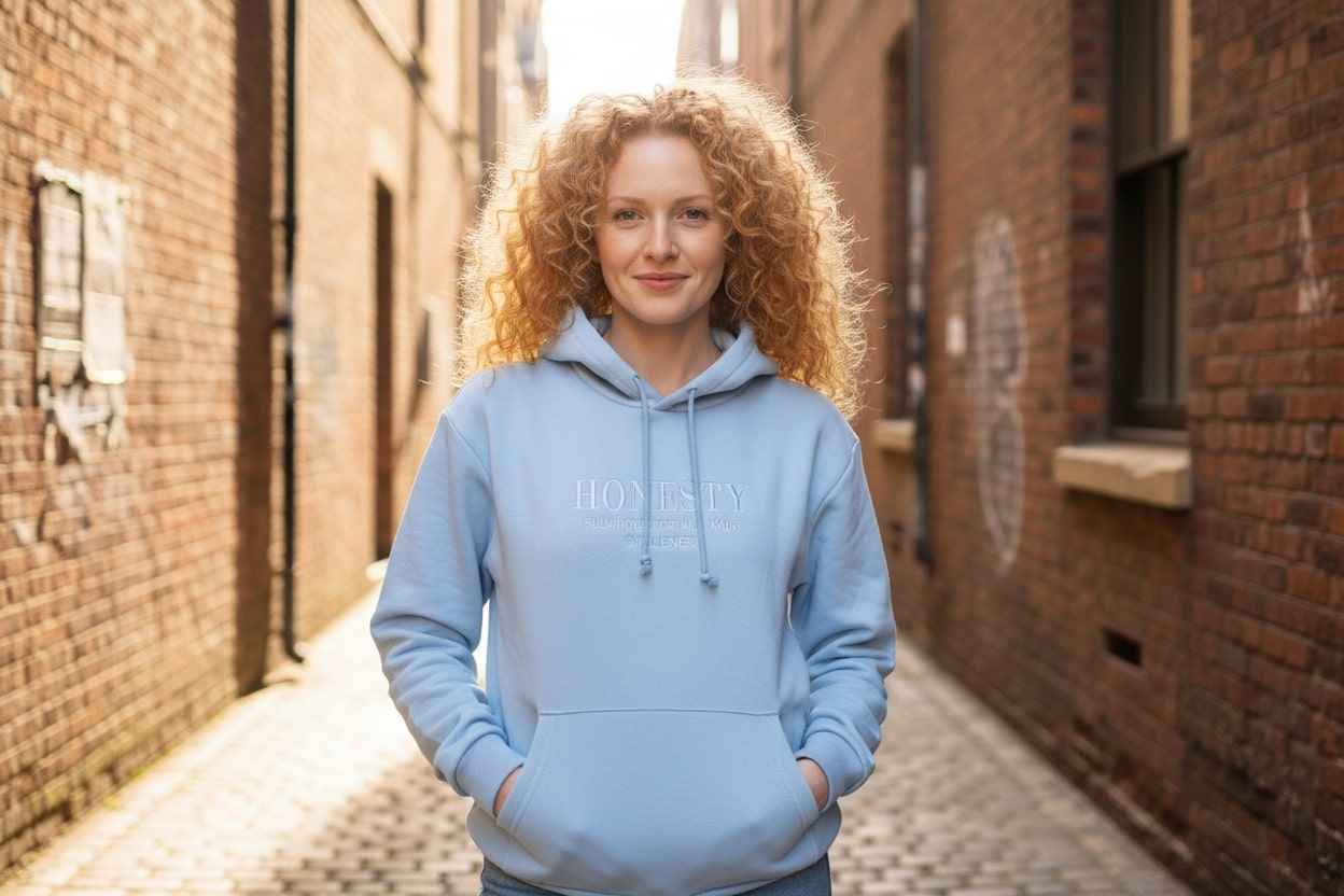 Woman Hooded sweatshirt with embroidery